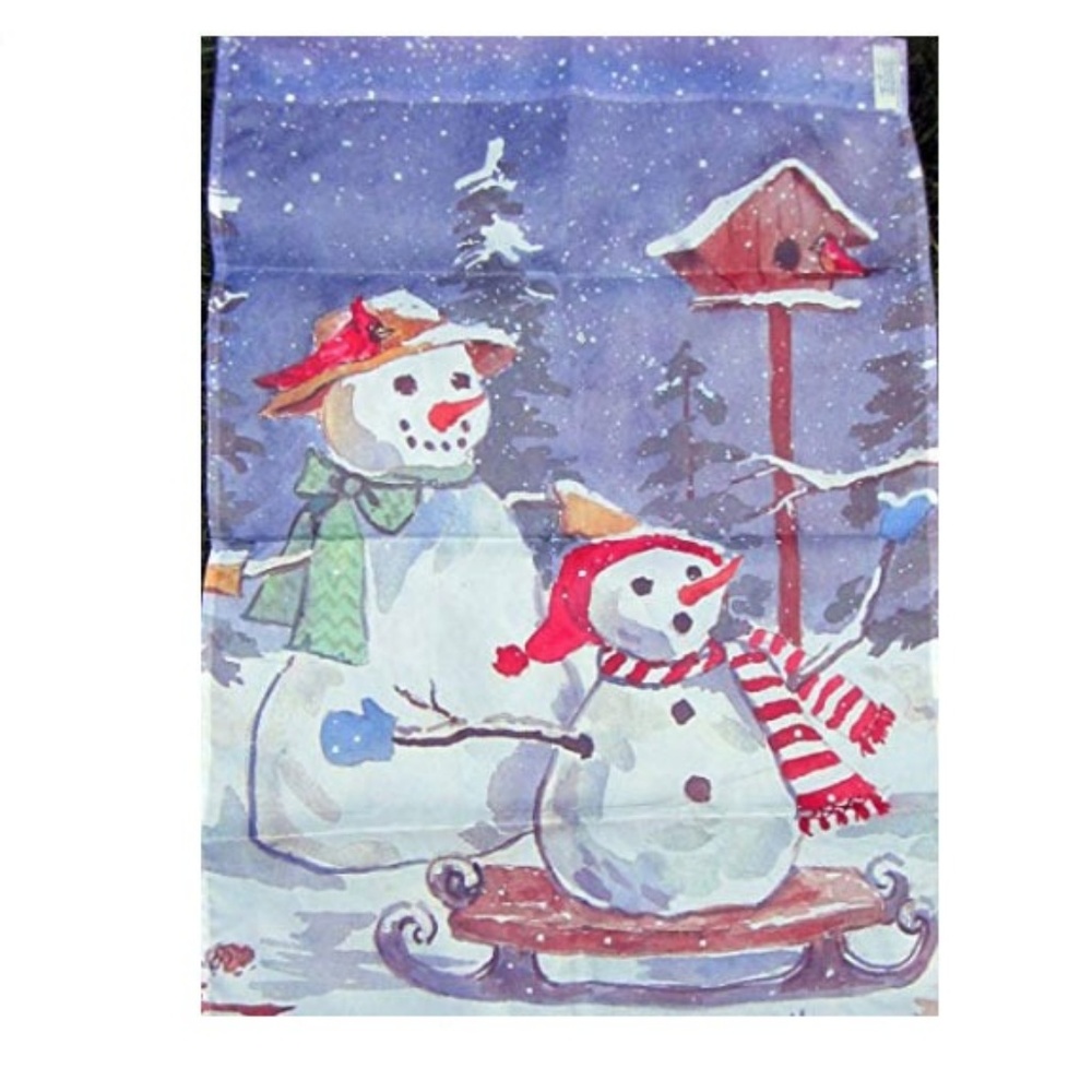 Toland Holiday Mini Flag Snowmen - 11x14.5 Inches